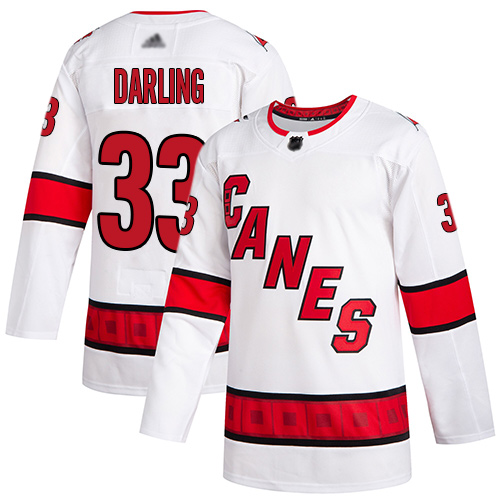 Adidas Hurricanes #33 Scott Darling White Road Authentic Stitched Youth NHL Jersey
